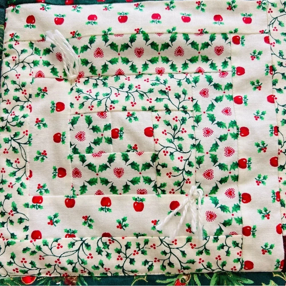 New Handmade Christmas-Themed Cotton Quilt with large, stylized Christmas tree.
